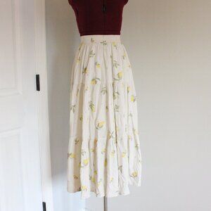 By Together Lemon Printed Peasant Skirt